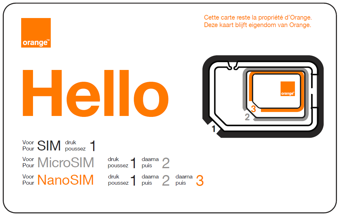 how to check number on orange sim card